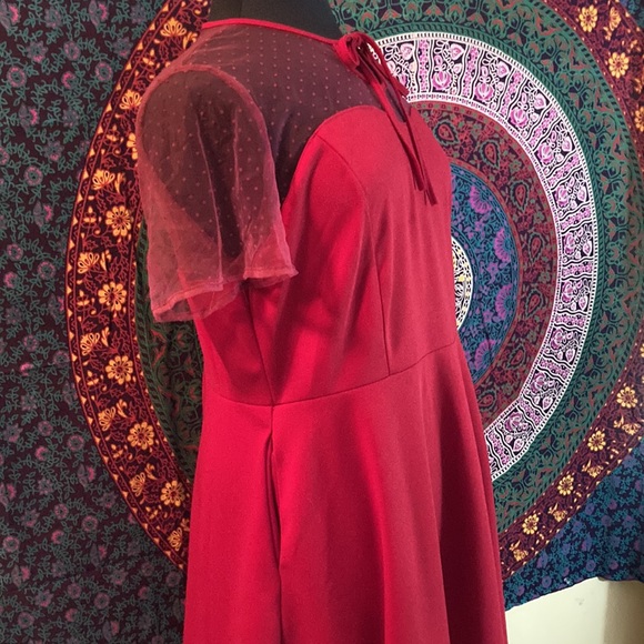 Size XXXXL Red Fit & Flare Dress w Pockets. No Name Brand. Never Worn. - Picture 4 of 10